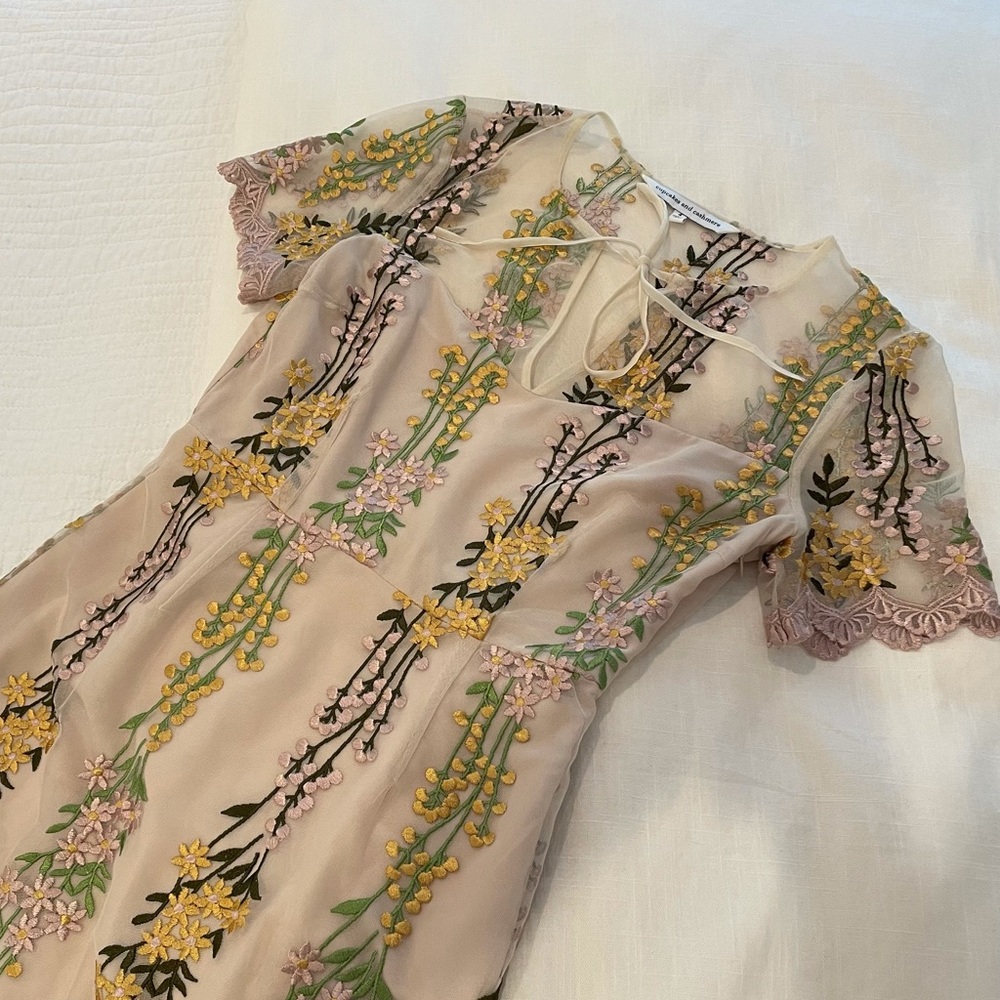 Cupcakes & Cashmere Gram Embroidered Dress